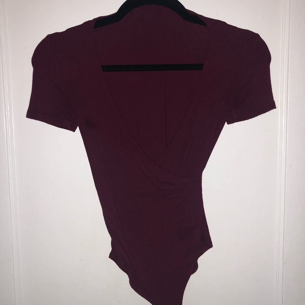 Burgundy body suit